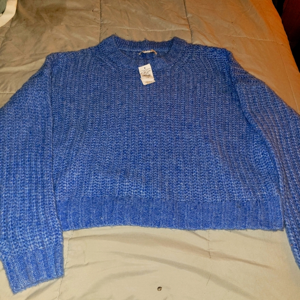 American eagle blue woman's sweater